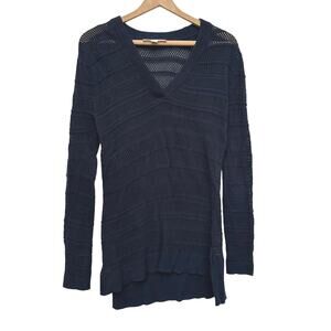 Michael Kors Navy Blue Open-Knit Sweater - Size M